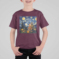 Baby Monkey Punch Starry Night Viral Trend T Shirt For Kid