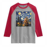 Baby Monkey Punch Starry Night Viral Trend Raglan Shirt