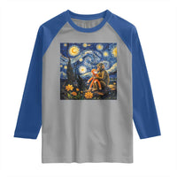 Baby Monkey Punch Starry Night Viral Trend Raglan Shirt
