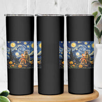 Baby Monkey Punch Starry Night Viral Trend Skinny Tumbler