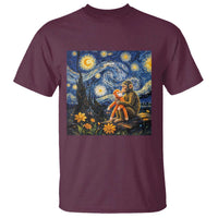 Baby Monkey Punch Starry Night Viral Trend T Shirt