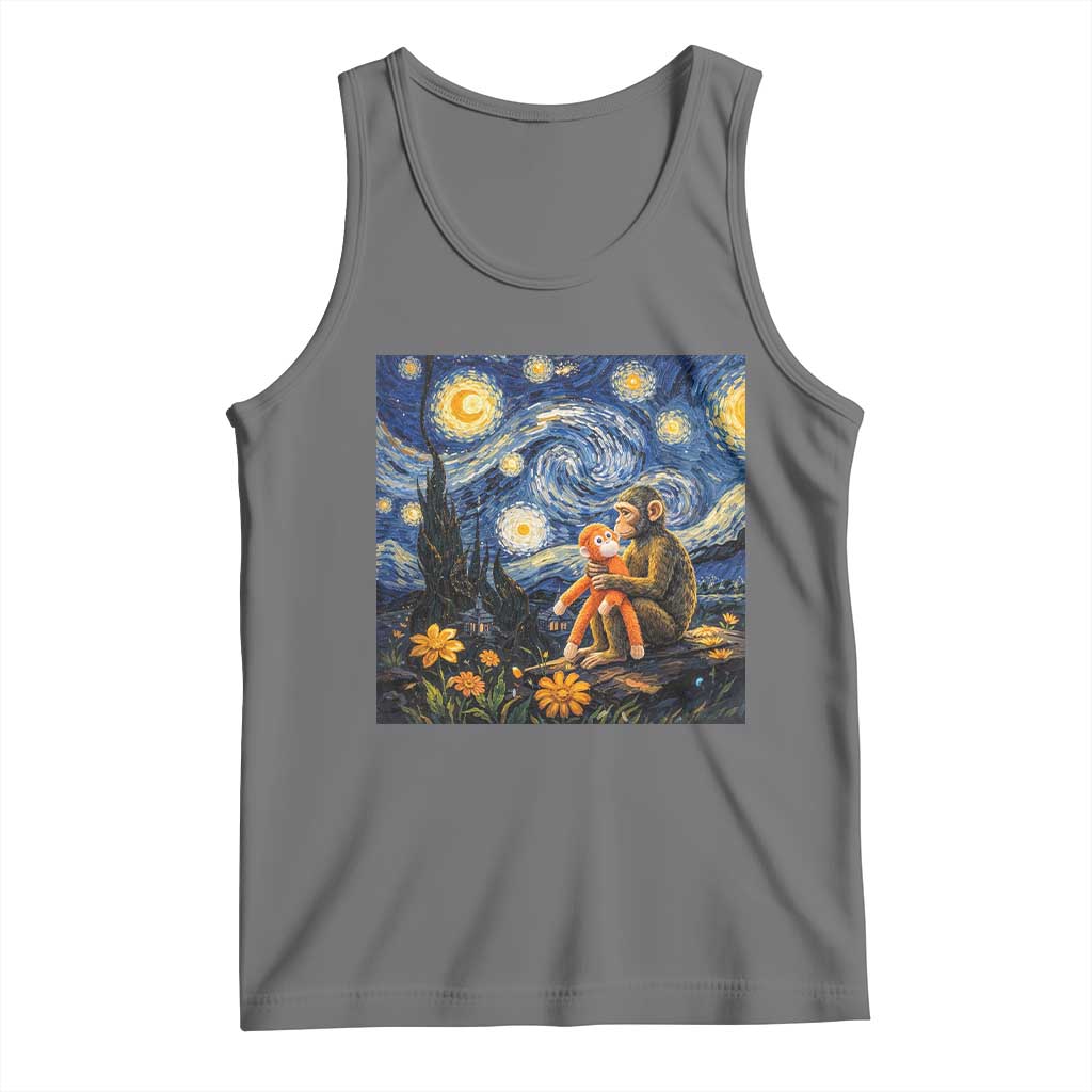 Baby Monkey Punch Starry Night Viral Trend Tank Top