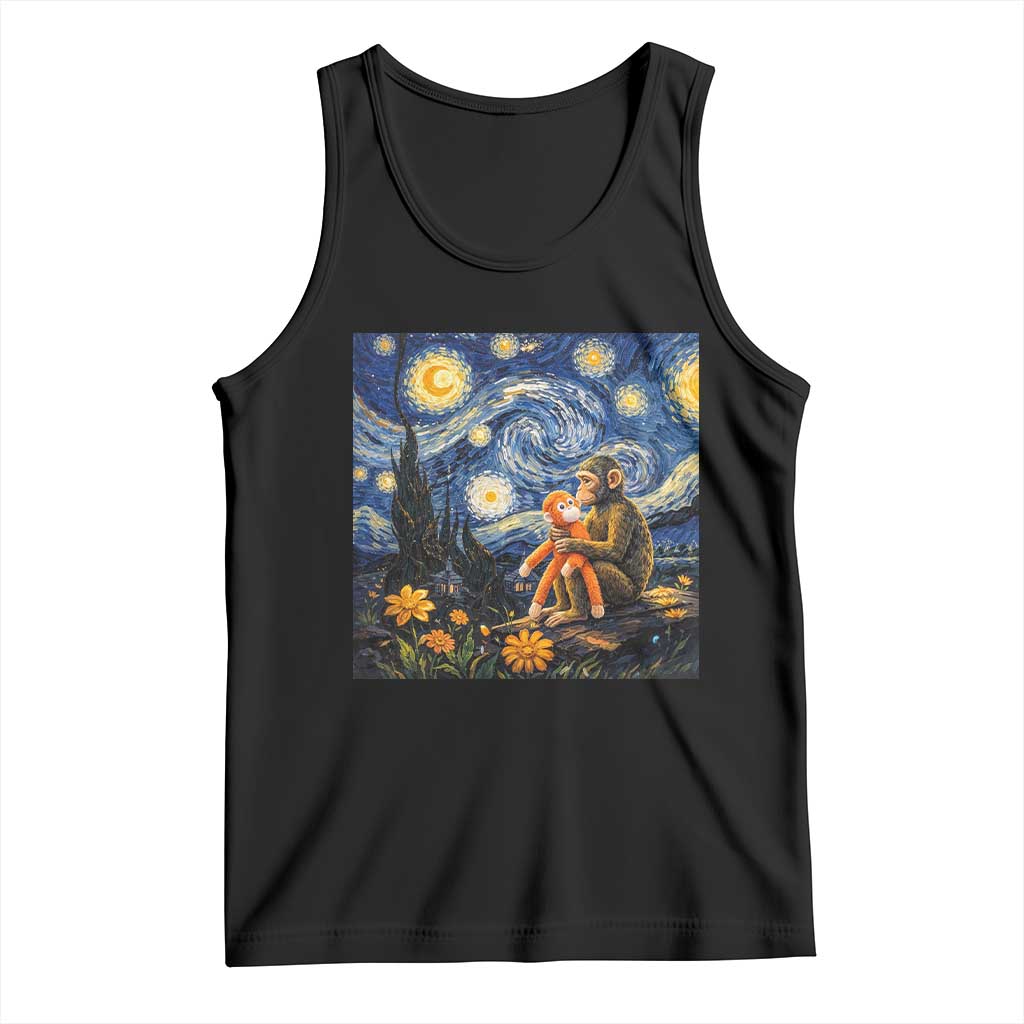 Baby Monkey Punch Starry Night Viral Trend Tank Top
