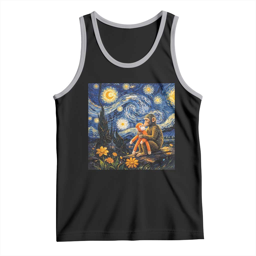 Baby Monkey Punch Starry Night Viral Trend Tank Top