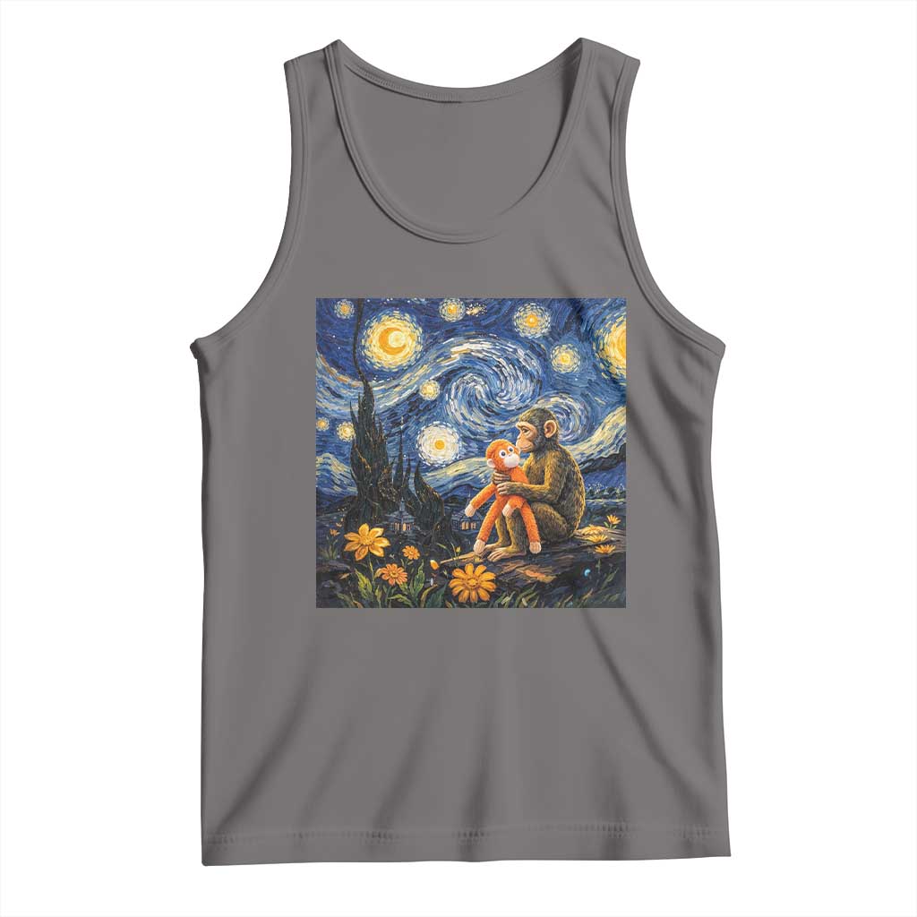 Baby Monkey Punch Starry Night Viral Trend Tank Top