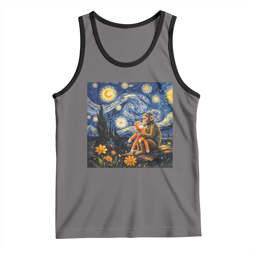 Baby Monkey Punch Starry Night Viral Trend Tank Top