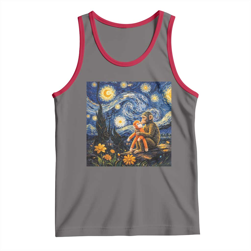 Baby Monkey Punch Starry Night Viral Trend Tank Top
