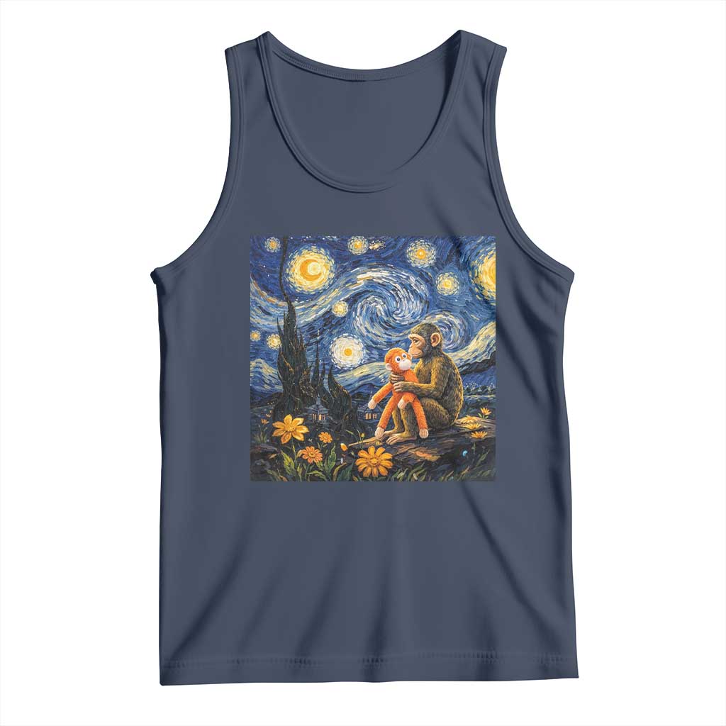 Baby Monkey Punch Starry Night Viral Trend Tank Top