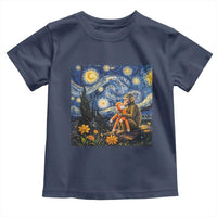 Baby Monkey Punch Starry Night Viral Trend Toddler T Shirt