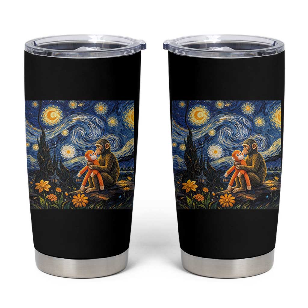 Baby Monkey Punch Starry Night Viral Trend Tumbler Cup