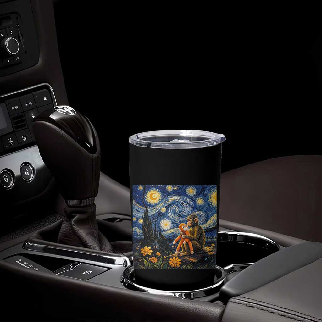 Baby Monkey Punch Starry Night Viral Trend Tumbler Cup