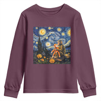 Baby Monkey Punch Starry Night Viral Trend Youth Sweatshirt