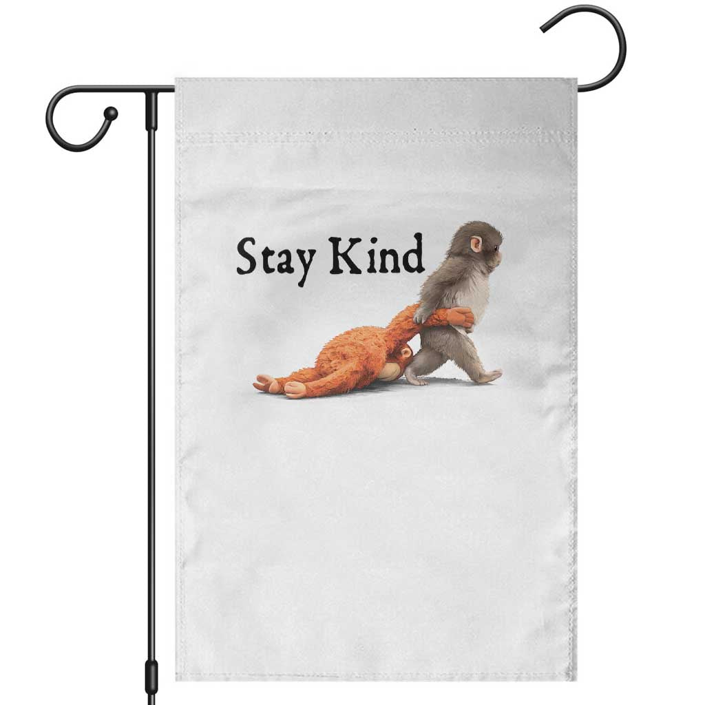 Punch The Monkey Meme Garden Flag Stay Kind