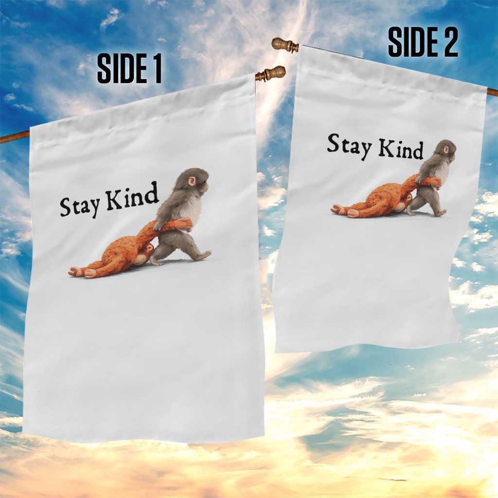 Punch The Monkey Meme Garden Flag Stay Kind