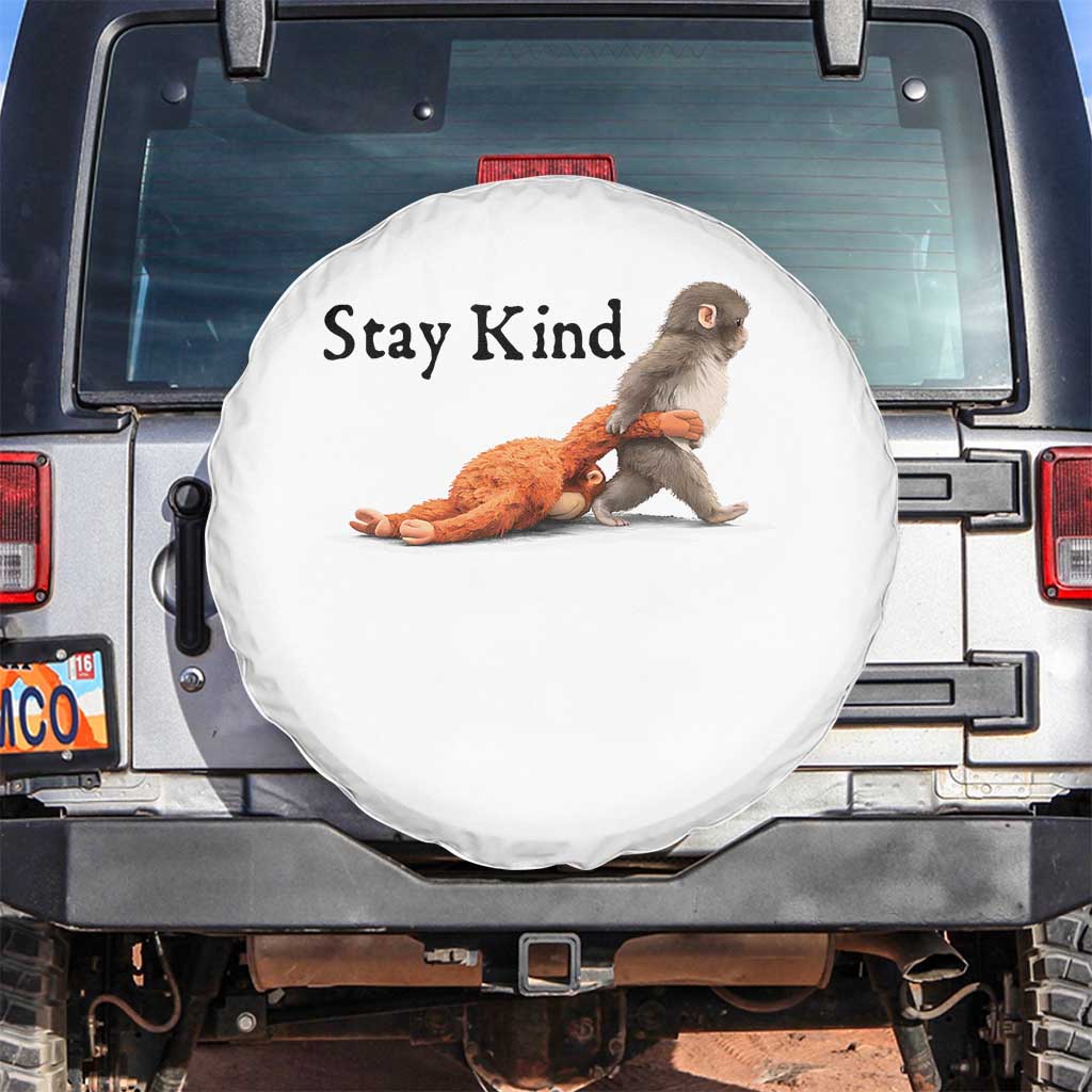 Punch The Monkey Meme Spare Tire Cover Stay Kind