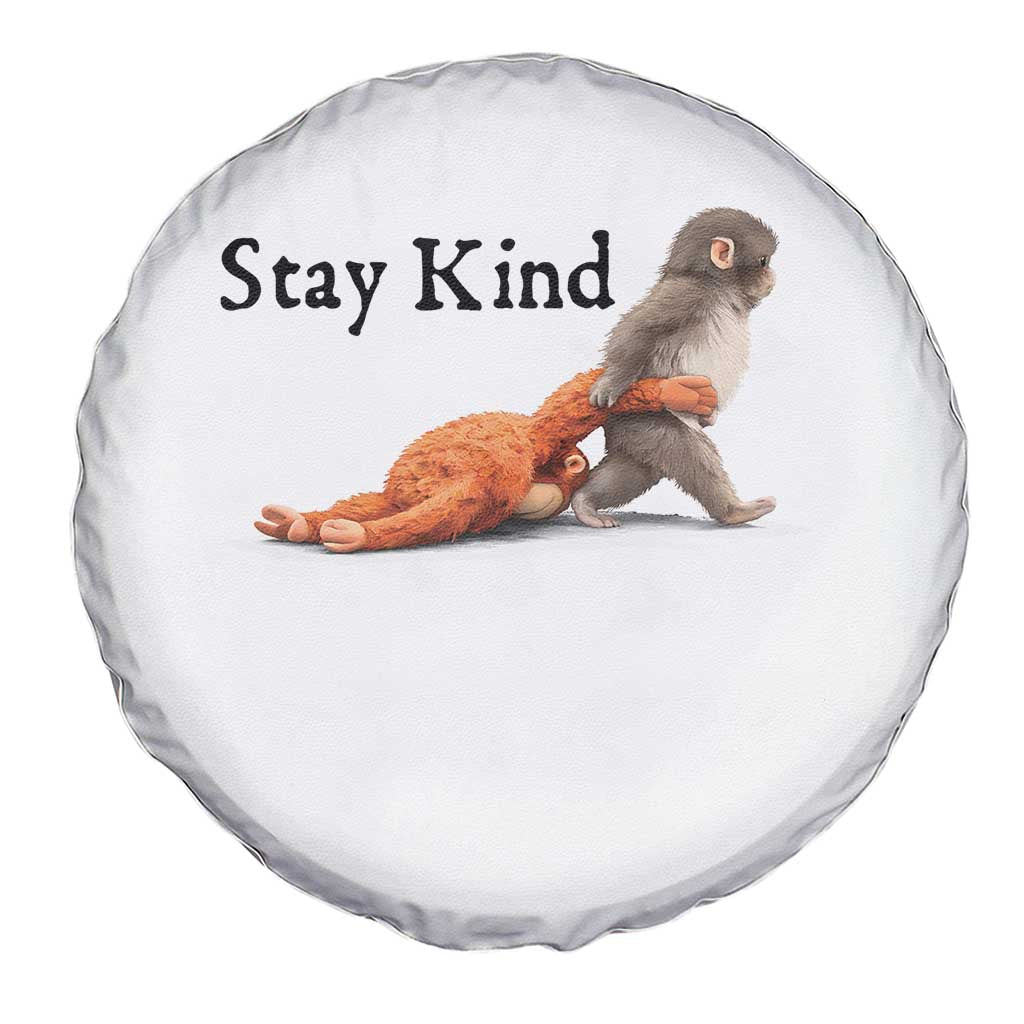 Punch The Monkey Meme Spare Tire Cover Stay Kind