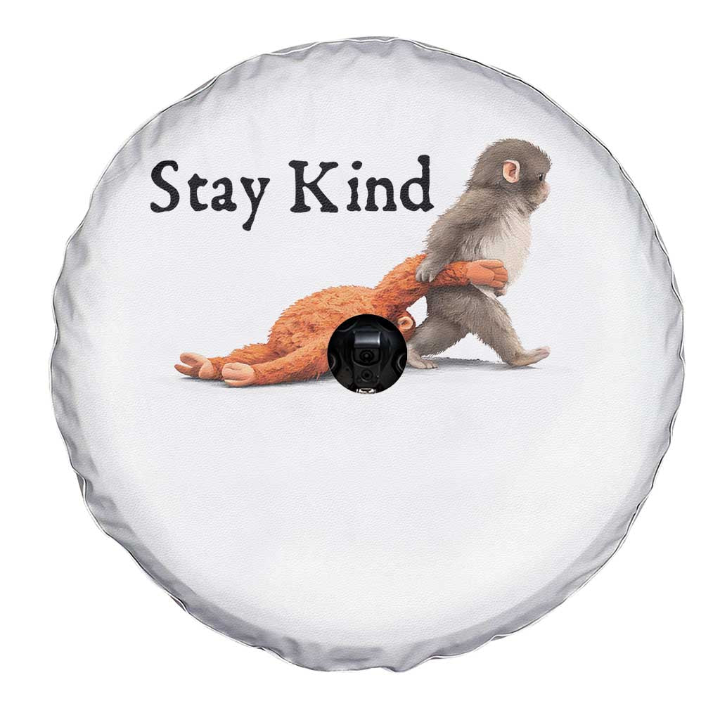 Punch The Monkey Meme Spare Tire Cover Stay Kind