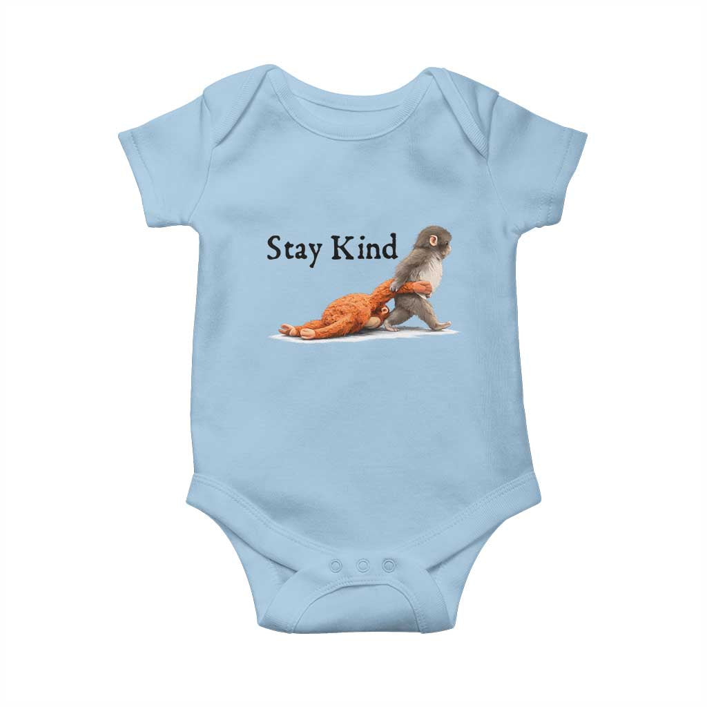 Punch The Monkey Meme Baby Onesie Stay Kind