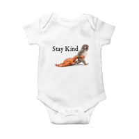 Punch The Monkey Meme Baby Onesie Stay Kind