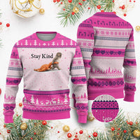 Punch The Monkey Meme Ugly Christmas Sweater Stay Kind