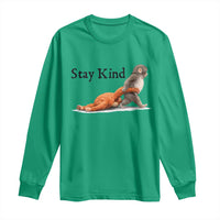 Punch The Monkey Meme Long Sleeve Shirt Stay Kind