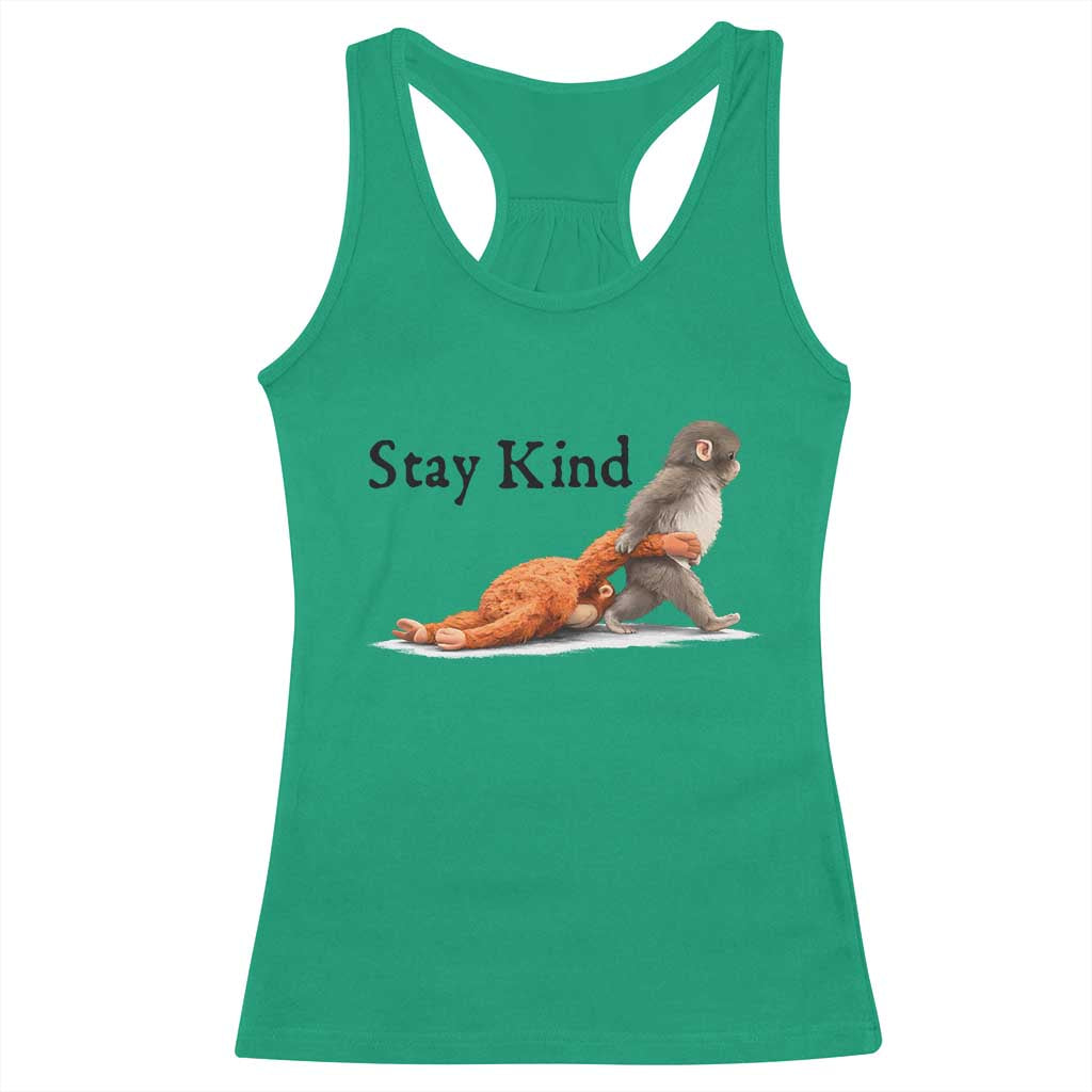 Punch The Monkey Meme Racerback Tank Top Stay Kind