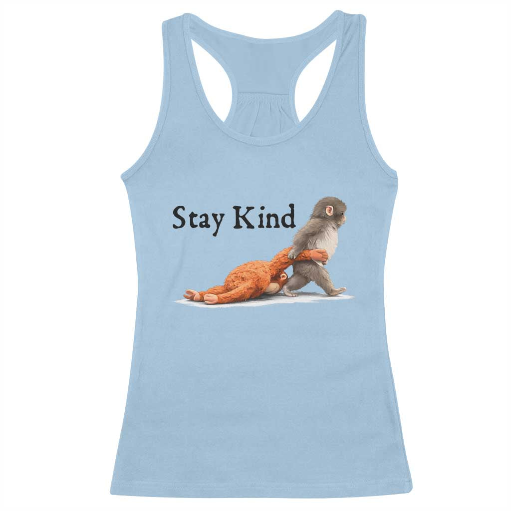 Punch The Monkey Meme Racerback Tank Top Stay Kind