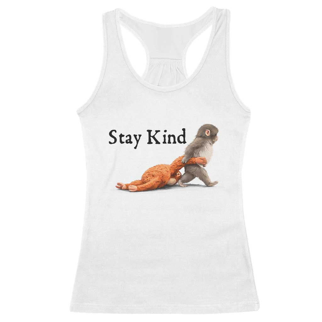 Punch The Monkey Meme Racerback Tank Top Stay Kind