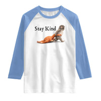 Punch The Monkey Meme Raglan Shirt Stay Kind