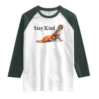 Punch The Monkey Meme Raglan Shirt Stay Kind