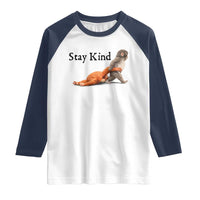 Punch The Monkey Meme Raglan Shirt Stay Kind