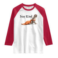 Punch The Monkey Meme Raglan Shirt Stay Kind