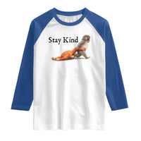 Punch The Monkey Meme Raglan Shirt Stay Kind