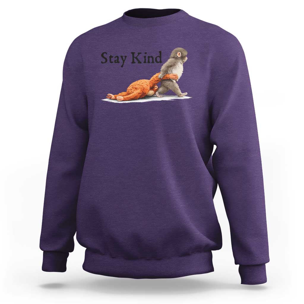 Punch The Monkey Meme Sweatshirt Stay Kind