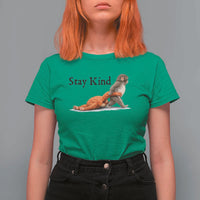 Punch The Monkey Meme T Shirt For Women Stay Kind