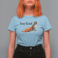 Punch The Monkey Meme T Shirt For Women Stay Kind