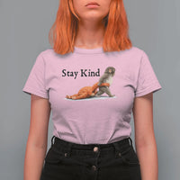 Punch The Monkey Meme T Shirt For Women Stay Kind
