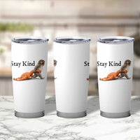 Punch The Monkey Meme Tumbler Cup Stay Kind
