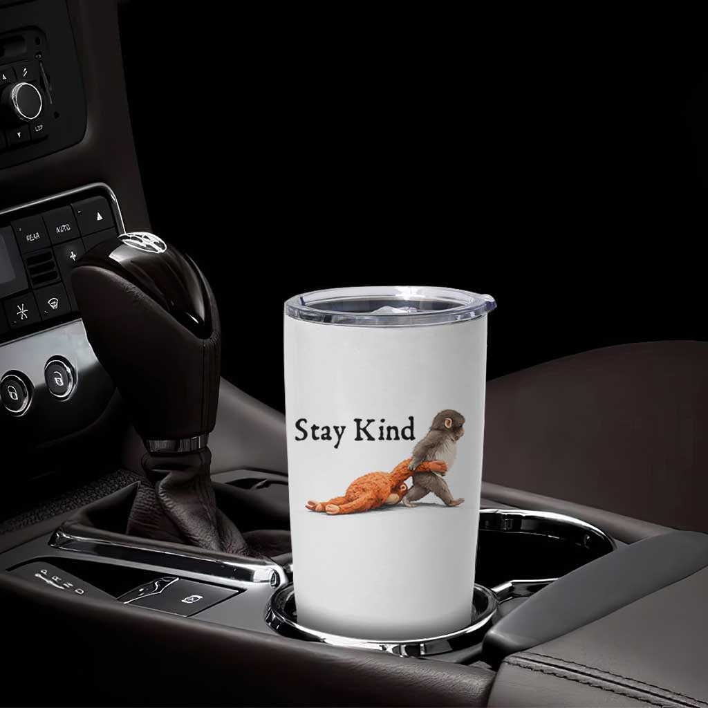 Punch The Monkey Meme Tumbler Cup Stay Kind