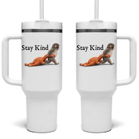 Punch The Monkey Meme Tumbler With Handle Stay Kind