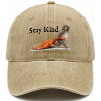 Punch The Monkey Meme Washed Cotton Baseball Cap Stay Kind
