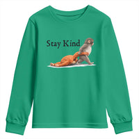 Punch The Monkey Meme Youth Sweatshirt Stay Kind