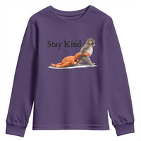 Punch The Monkey Meme Youth Sweatshirt Stay Kind