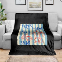 Tired Moms Coffee Club Throw Blanket Funny Mommy Mama Coffee Lover