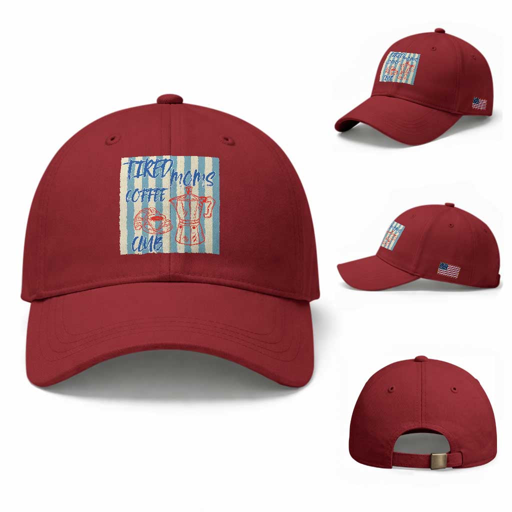 Tired Moms Coffee Club Baseball Cap Funny Mommy Mama Coffee Lover