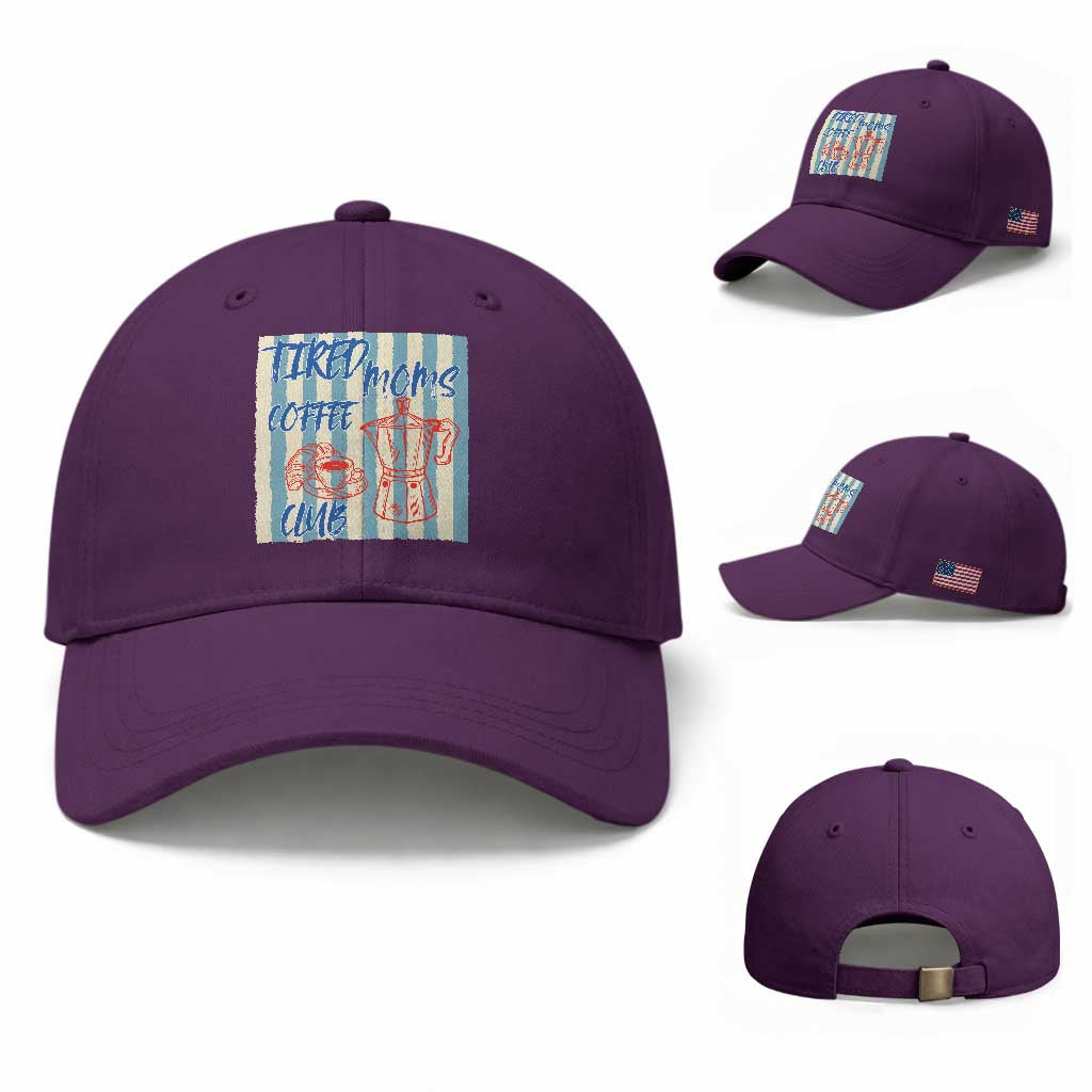 Tired Moms Coffee Club Baseball Cap Funny Mommy Mama Coffee Lover