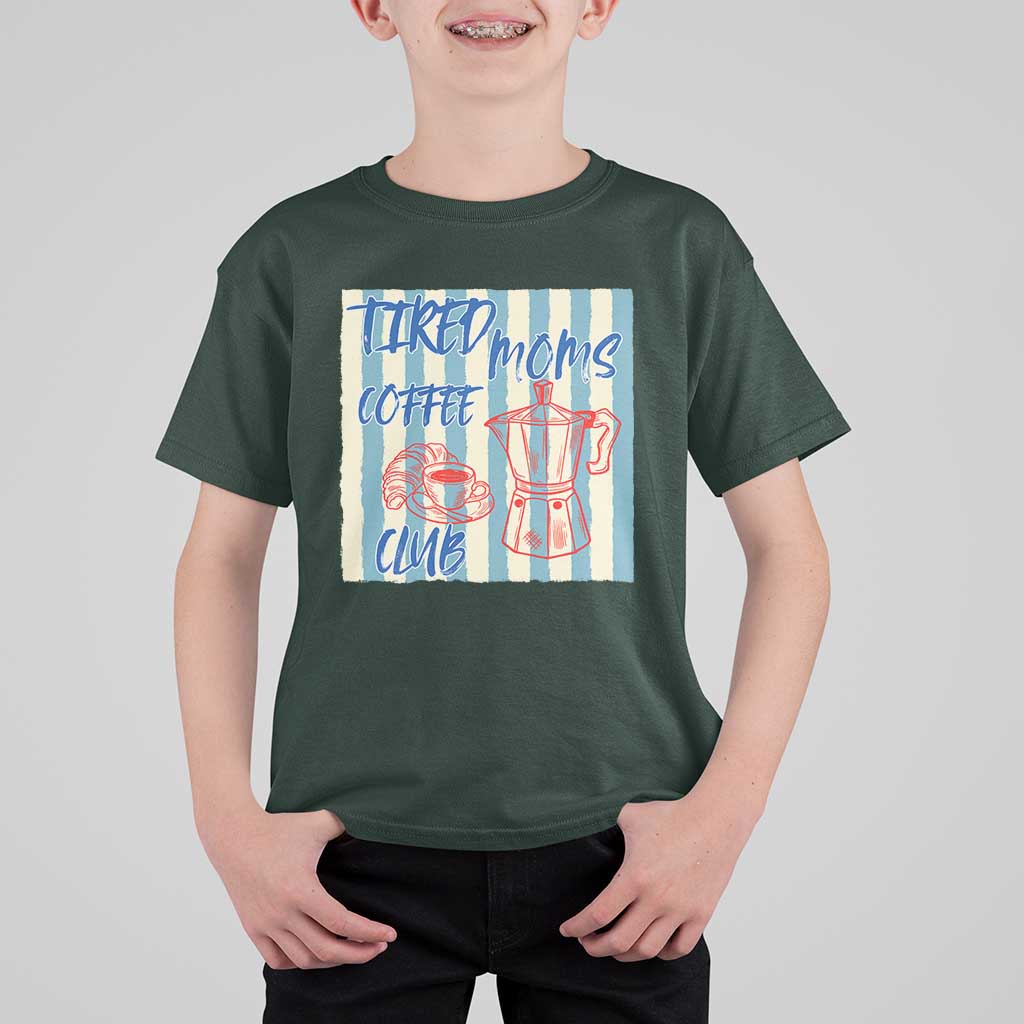 Tired Moms Coffee Club T Shirt For Kid Funny Mommy Mama Coffee Lover
