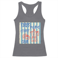 Tired Moms Coffee Club Racerback Tank Top Funny Mommy Mama Coffee Lover