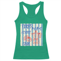 Tired Moms Coffee Club Racerback Tank Top Funny Mommy Mama Coffee Lover