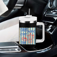 Tired Moms Coffee Club Tumbler With Handle Funny Mommy Mama Coffee Lover